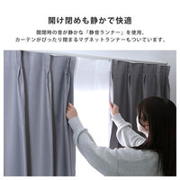 ホームテイスト 省エネサイドキャップ付きカーテンレール ダブルタイプ 伸縮 1600～3000mm ブラウン SH-29-TSD3 1本（直送品）