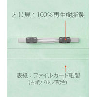 プラス　フラットファイル（統一伝票用）樹脂製とじ具　背幅18mm　ブルー　NO.062N　76025　1袋（10冊入）（わけあり品）