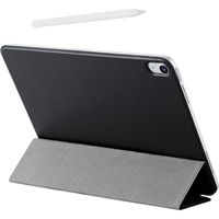 iPad Air 10.9インチ ケース レザー 手帳 フラップ 薄型 抗菌 ブラック TBWA20MWVPFBK エレコム 1個（わけあり品）