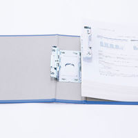 アスクル　パイプ式ファイル 両開き　ベーシックカラースーパー（2穴）B5タテ　とじ厚50mm背幅66mm　ブルー　 オリジナル（わけあり品）