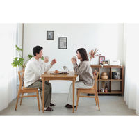 ICHIBA ヘリット ダイニングテーブル 幅800×奥行800×高さ720ｍｍ ナチュラル HET-3807NA 1台（直送品）