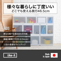 吉川国工業所 組み合わせて使える収納ケース スリムM3個組 Be MOS-01L*3P_Be 1セット