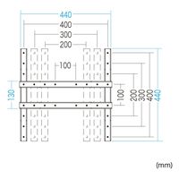 サンワサプライ VESA変換金具 100mm-200/300/400mm 幅440×奥行21mm ブラック CR-VESA400 1個（直送品）
