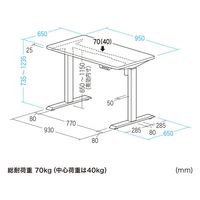 サンワサプライ e電動昇降デスク 受注生産品 幅950×奥行650mm ホワイト ERD-ER9565W 1台（直送品）