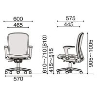【組立設置込】イトーキ リエットR チェア ハイバック 可動肘 ハンガー付 ブラック×ブラック KT-357DLH-T1T1 1脚（直送品）