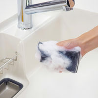 キッチンスポンジ キレイ持続 泡持ちタイプ 汚れがつきにくい 抗菌 日本製 1個 東和産業