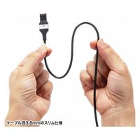 サンワサプライ  ブレイクアウェイCAT6A LANケーブル（マグネット・スリム・2m） KB-SL6ABA-02BK（直送品）