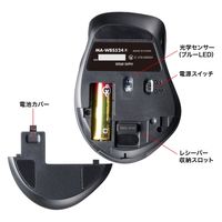 サンワサプライ  静音ワイヤレスマウス（サイドホイール付き・5ボタン・レッド） MA-WBS524R（直送品）