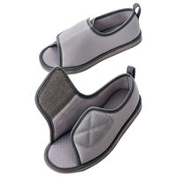 竹虎 転倒予防シューズつま先なし グレー S 091302 1足