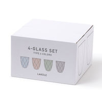 カラフルグラス4点セット カラフル LAKOLE/ラコレ