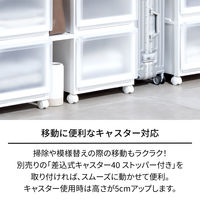 【引き出し収納】　天馬　フィッツケース アドバンス 55ー40Lホワイト/クリア　幅40.0×奥行55.0×高さ30.0cm　1個