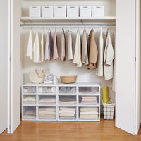 【引き出し収納】　天馬　フィッツケース 53ー44M　ホワイト/クリア　幅44.0×奥行53.0×高さ23.0cm　1セット（1個×5）