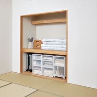 【引き出し収納】　天馬　フィッツケース 74ー39S　ホワイト/クリア　幅39.0×奥行74.0×高さ18.0cm　1セット（1個×5）