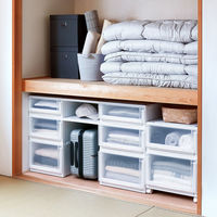 【引き出し収納】　天馬　フィッツケース アドバンス 74ー39M　ホワイト/クリア　幅39.0×奥行74.0×高さ23.0cm　1セット（1個×4）