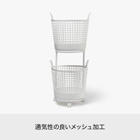 吉川国工業所 ランドリーバスケット２段　Ｗ 1個
