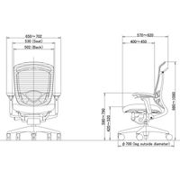 【無料引取付き】CC83BS FPC7|オカムラ コンテッサセコンダ 可動肘 座クッション ポリッシュ ブラックボディ ランバー付ベージュ 1脚（直送品）