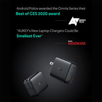 USB充電器 折りたたみ式 Omnia Duo 65W/PD対応/Type-C×2 ホワイト PA-B4-WT 1個 AUKEY