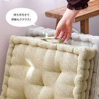 萩原敷物 クッション インド綿クッキークッション アルト 42×42×10cm グリーン 407654 1個（直送品）