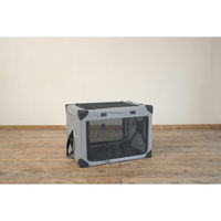 シンセーインターナショナル ペットキャリー 折りたたみ 簡単 ペットクレートワンタッチ M バッグ グレー 439247 1個（直送品）