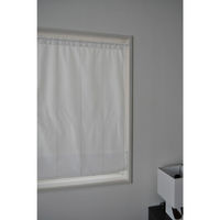 加栄レース レースカーテン 小窓 UVカット 70×120cm 省エネ ホワイト ストライプ 469388 1個（直送品）