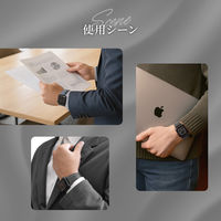 オウルテック Apple Watch 42-49mmスムースレザーバンド ヴォルガール OWL-AWBLVRG01-NV 1個（直送品）