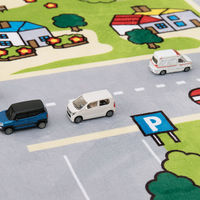 萩原 子供が遊べて洗えるキッズラグ 1900×1900mm ニュータウン2 240626300 1枚（直送品）