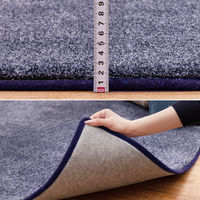 萩原 カラーが選べるふっくら抜染ラグ ノーマ 1300×1850mm ネイビー 240629720 1枚（直送品）