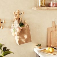 アントレックス Umbra ウッディ ウォールフック 幅170×奥行100×高さ140mm ブラック/ナチュラル 1個（直送品）