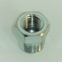 マルエム産業 高圧 鋼製 ネジ継手 ブッシング(R×Rc)3価クロメート処理品 3/8×1/8 SB3/8×1/8-10 1包(10個入)（直送品）