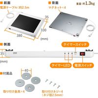 サンワサプライ デスクパネルヒーター　(取り付け金具付き) PH-DESK1W2 1個（直送品）