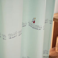 SUMINOE MOOMIN カーテン ニョロニョロボーダー A1042 幅1000×丈2000mm ライトブルー 1枚（直送品）