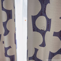 SUMINOE MOOMIN カーテン ベリーガーデン A1046 幅1000×丈1780mm ダークブルー 1枚（直送品）