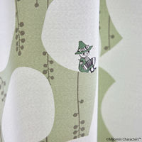 SUMINOE MOOMIN カーテン ベリーガーデン A1045 幅1000×丈1350mm ライトグリーン 1枚（直送品）