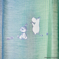 SUMINOE MOOMIN カーテン オーロラボイル A1047 幅1000×丈1760mm ブルーグリーン 1枚（直送品）