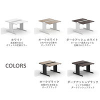 【軒先渡し】LASHデスク ティーレッグホール 幅6000×奥行1200×高さ720mm ダークアッシュ天板/ブラック脚 1台（直送品）