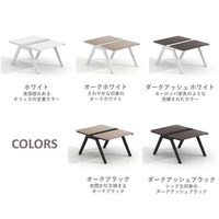 【軒先渡し】LASHデスク ラッシュホールレッグ 幅3600×奥行1400×高さ720mm オーク天板/ブラック脚 1台（直送品）