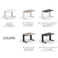 【軒先渡し】LASHデスク ティーレッグハーフ 幅1000×奥行700×高さ720mm ダークアッシュ天板/ブラック脚 1台（直送品）