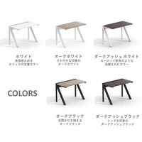 【軒先渡し】LASHデスク ラッシュハーフレッグ 幅6000×奥行600×高さ720mm ダークアッシュ天板/ブラック脚 1台（直送品）