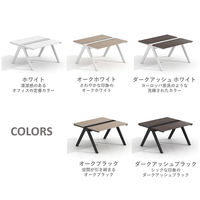 【軒先渡し】LASHデスク ラッシュホールレッグ 幅4000×奥行1200×高さ720mm ホワイト天板/ホワイト脚 1台（直送品）