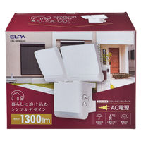 朝日電器 LEDセンサーライト フラット コンセント式 2灯 ESL-SF902AC 1個（直送品）