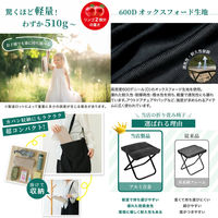 ディーエーピーネットワーク 折りたたみチェア 軽量 携帯アウトドア椅子 ブラック monowa099-bk 1個（直送品）