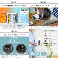 ディーエーピーネットワーク 冷風扇 卓上 ミスト機能 500mlタンク ホワイト wasser fan001 1台（直送品）