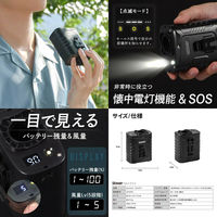 ディーエーピーネットワーク 腰掛け扇風機 10000mAh 超大容量 5段階風量 wasser fan011 1個（直送品）