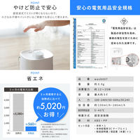 ディーエーピーネットワーク 5L大容量 加湿器 超音波式 ホワイト wasser hum007 1台（直送品）