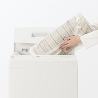 無印良品 綿洗いざらしシートクッション ロングタイプ ５０×１５０ｃｍ 生成ストライプ 良品計画