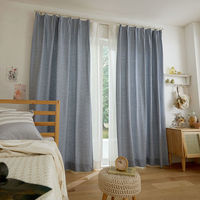 スミノエ コルネ セミオーダー カーテン ヘリングル 2300×1650mm ブルー １セット(2枚入)（直送品）