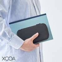 リヒトラブ XCOA スタンドブックペンケース 筆箱 高級筆記 ライト ジェットブラック A3813-24 1個（直送品）