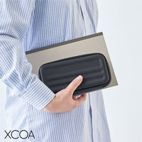 リヒトラブ XCOA ハードシェルペンケース ライト 筆箱 高級筆記 耐久 ジェットブラック A3812-24 1個（直送品）