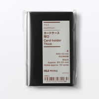 無印良品 アルミカードケース 厚口 黒 約６０×９３ｍｍ 約２５枚収納 良品計画