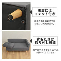 タマリビング ファボ 2人掛カウチソファ オットマン セット ブルー 1セット（直送品）